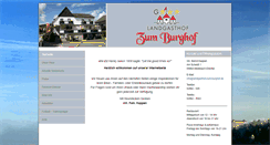 Desktop Screenshot of landgasthof-zum-burghof.de